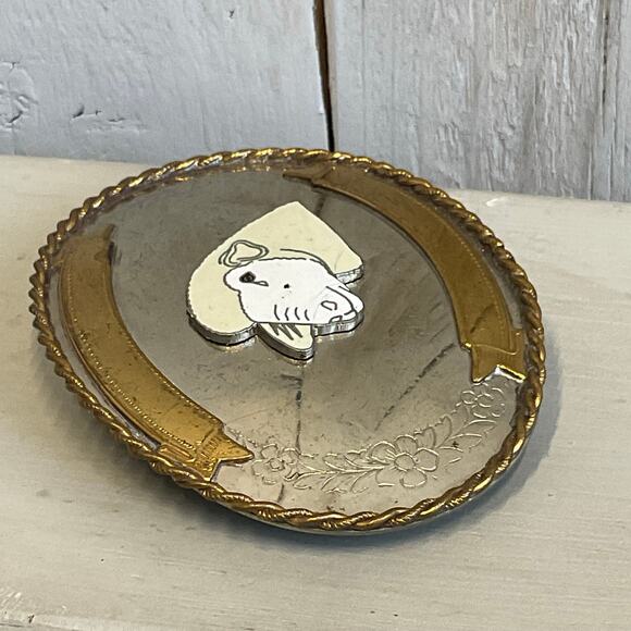 Vintage Sheep Belt Buckle German Silver Shepherd Sheep Herder Western Herding - Picture 6 of 6